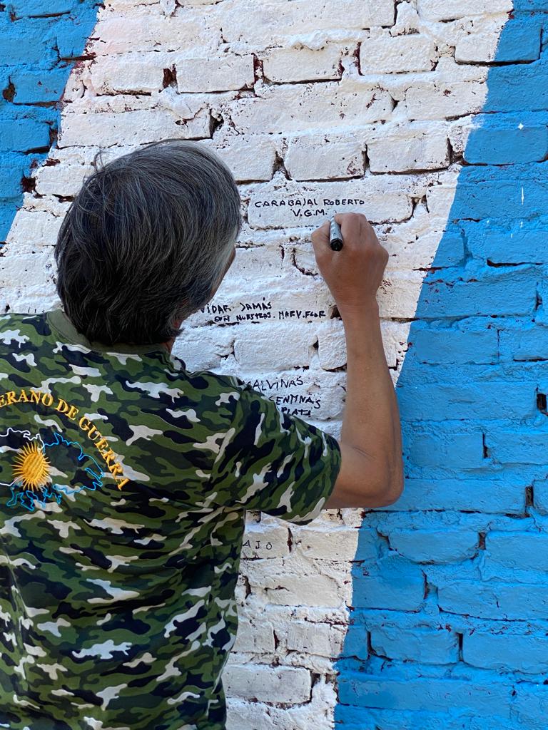 Los Pibes de Malvinas, en un mural de Valle Viejo