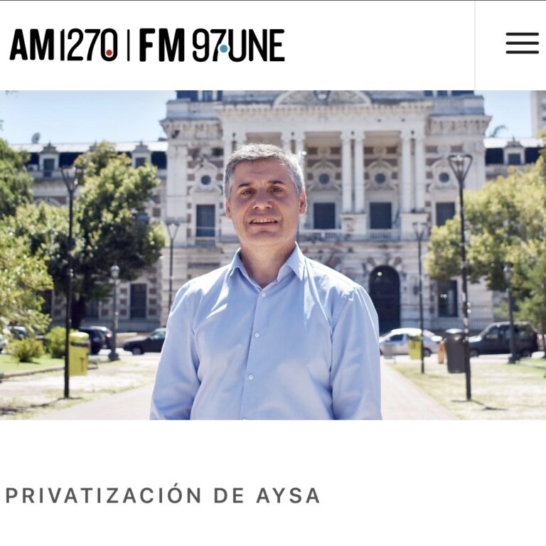 Entrevista en Radio Provincia sobre la ofensiva para privatizar AySA
